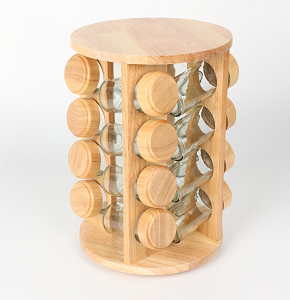 Spice Set 16-Piece with Domed Wooden Lids - K1163