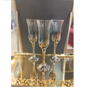 Al Saqr Glass Set – 6 pieces, with an elegant, sleek design; the glass features a striking shine, with a smooth and fully transparent look – 784#1
