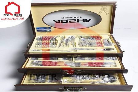 Arshia Cutlery Set of 135 Pieces - Stainless Steel - Silver