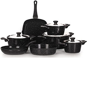 Top Chef Granite 11-Piece Round Set (Pots 28/20/24/18 + Baking Tray 26 + Frying Pans 22-26)

