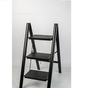 Three-tier extension ladder with strong and safe design and wide steps
