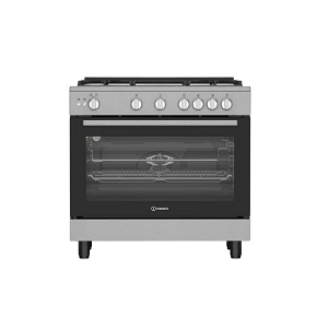INR9 GGF 21115 XNA / Indesit Gas Cooker, 5 Burners, 90 cm, Stainless Steel