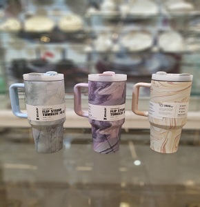 Thermal thermos, steel marble, multi-colored, hand
