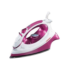 TORNADO Steam Iron 2000 Watt Teflon Soleplate, Red TA-2000S-1