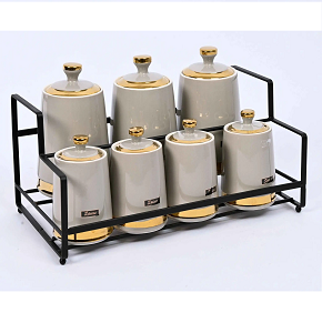 8-Piece Spice Set with Stand Code JJD749-3

