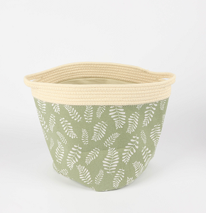 Foldable Fabric Laundry Basket with Leaf Pattern Practical and Space-Saving for Organizing Clothes