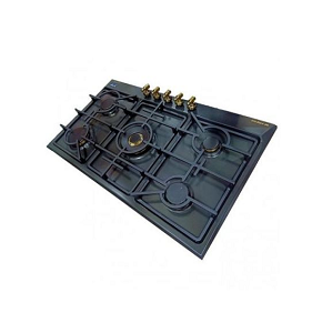 FRESH Hob Built-in Gas Rustic 90 cm 5 Burners Black - HFR90CMBC2-R4BR