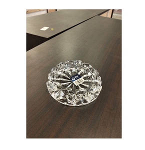 Living Home Glass Ashtray, Circular – Transparent glass with a luxurious design. LXYG7508-1

