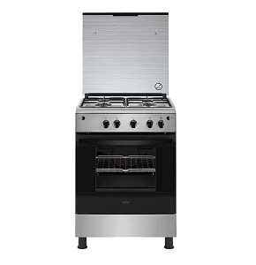 ZANUSSI STEEL PLUS FREESTANDING GAS COOKER 60*60 CM 4 BURNERS WITH FAN SAFETY - ZCG622A6XA
