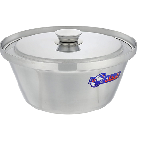 Enamel Pot (Egyptian) 4mm with Stainless Steel Band, Size 36