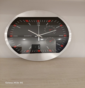 Wooden Wall Clock, Modern Battery Operated Wall Clock for Office, School or Home
