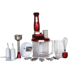 HOHO Food Processor, 1.5 L Capacity, 750 W with Accessories, Red - FP-MX450