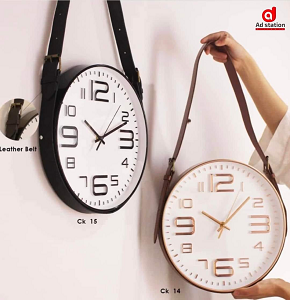 Wooden Wall Clock, Modern Battery Operated Wall Clock for Office, School or Home
