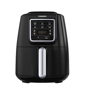 Tornado Digital Air Fryer, 4 Liters, 1550W, Black and Silver - THF-1554D-XL-BS