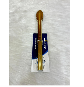 ROCKY Food Tong Leaf Shape Medium, Stainless golden