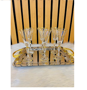 5812 طقم كاس تو ام 6 قطع فكتوريا دهب