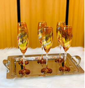 2M Glass Set - LILI Pantograph Stick Gold & Platinum (6 pcs)
