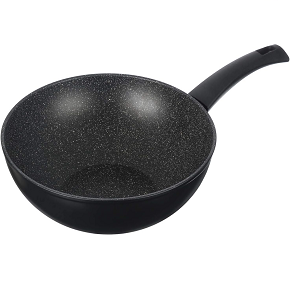 top chef granite round wok size 28 black


