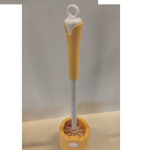 Imported Plastic Toilet Brush with Double-Sided Flower Design
