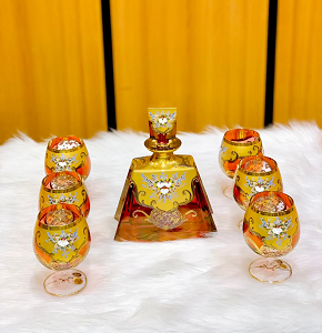 Sherbat Set Emilia Murano – Hand-Embellished, 7 Pieces
