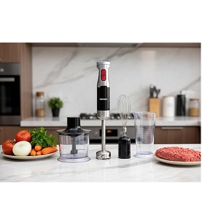 MEDIA TECH Hand Blender 1200W, Black/Stainless MT-HB55