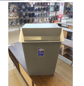 Mid Star Royal Columbo 45L Trash Bin – Grey & White

