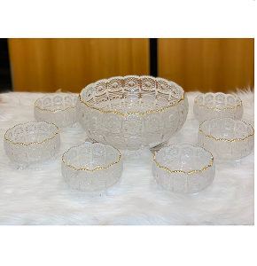 2M Dessert Set 7 pcs - 500 Gold Engraving
