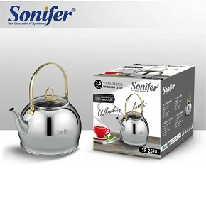 Sonifer Thick Stainless Steel Tea Kettle 2.5 Liters SF-2528 
