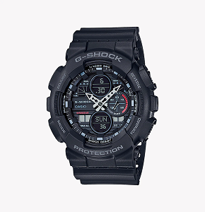 Casio G-Shock  Resin Band Analog-Digital Watch for Men - Black - GA-140-1A1DR