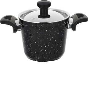 26 cm Granite Top Chef pot, black.