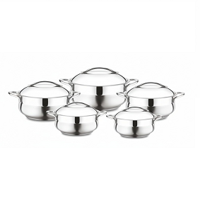 Stainless Steel Pot Set, 10 Pieces (Helb), Size 32 – Home Life
