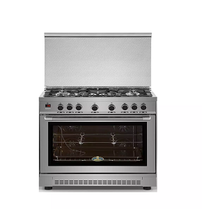 KIRIAZI NATURAL GAS COOKER 90*60 CM 5 BURNER DIGITAL IRON CAST WITH 4 FAN STAINLESS 90FC9 N SMART