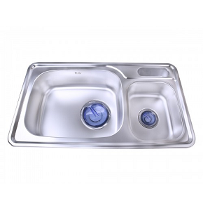 Golden 870 -Purity sink, double bowl, size 87×48cm, stainless