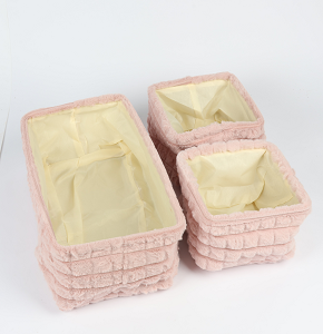 storage box set 3 pieces rectangular  colored D4123