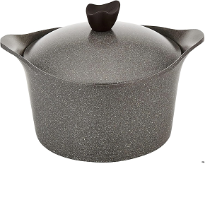 Neoflam Granite Pot, Size 18 - Marble Gray
