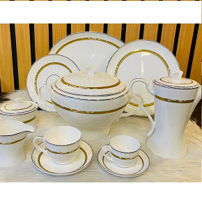 Round Patterned Dinner Set 62 pcs
