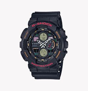 CASIO G-SHOCK  SPORTY STYLE - MEN'S BLACK RESIN ADVENTURE TIMEPIECE - GA-140-1A4DR