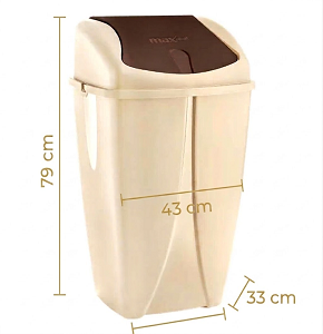 Max Plast Sharp 70-Liter Trash Bin