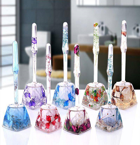 Imported bath brush with base, glass *water Code: ya-65
