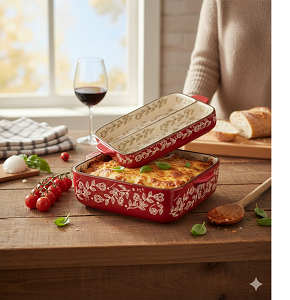 porcelain casserole square dish SALIM-J-200