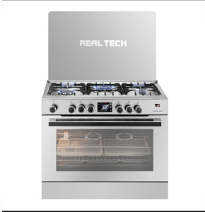 Real Tech Cooker Shark Model – 90×60 | Italian Oven Chambers | Steel | Fan | Cast | Sensor | Touch | Easy Clean Door | Oven Side Grids | Full Safety | Hydraulic Door | Air Fryer | Cooling Fan | Knob I