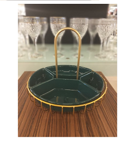 Round divided nut tray with olive color and gold handle, code CIR-33-G
Four Seasons
