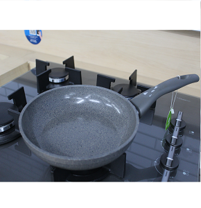 Granite Frying Pan - Top Chef - Size 30 - Round Gray

