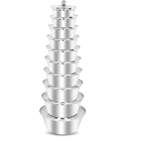 Shawarma Set Aluminum Al-Nahda 3mm 10pcs (18-20-22-24-26-28-30-34-36-40) Top Assora




