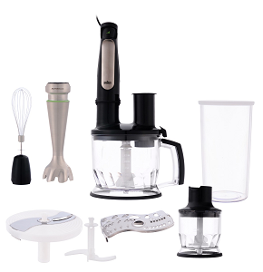 Braun MultiQuick Hand Blender, 1.5 Liters, 1000 Watt, Silver and Black - MQ7085 - International Guarantee