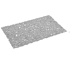 GREY non-slip bathroom mat, 69 x 39 cm