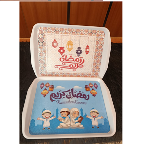ALTAWFEK LUX Serving Tray, Melamine, Ramadan Drawings TWFK-LUX