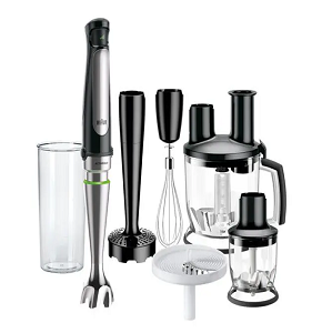Braun Hand Blender Set Multiquick 7, 1000W, Black and Silver, International Warranty MQ7087-IG
