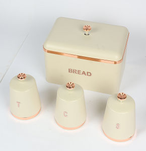 Spice Set 4 Pieces (3 Jars + Bread Box) - GD-712
