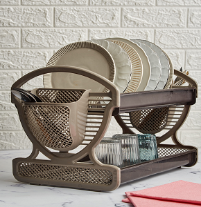 Weaver 2-Tier Tray with Base_Brown_Mid Star

